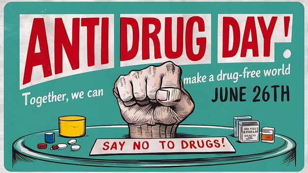 Photo international day against drug abuse and illicit trafficking 26 june