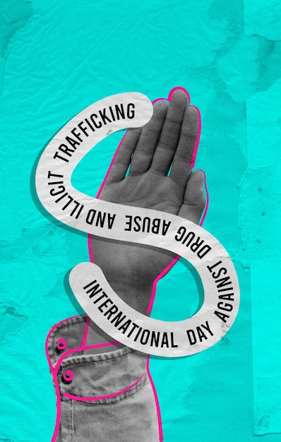 Foto international day against drug abuse and illicit trafficking collage