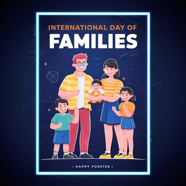 International Day Of Families Poster Design Premium AIgenerated image