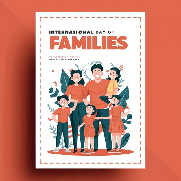 Photo international day of families poster design