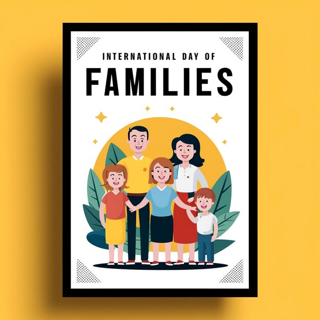 Photo international day of families poster design