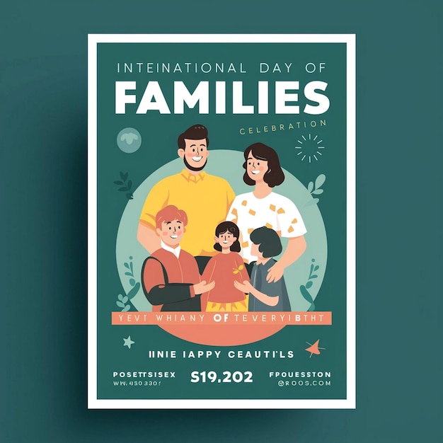 Photo international day of families poster design