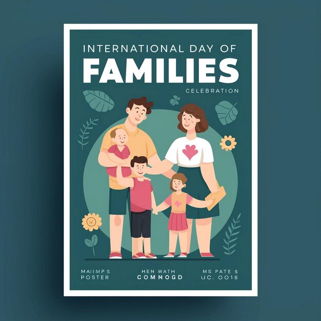 Photo international day of families poster design