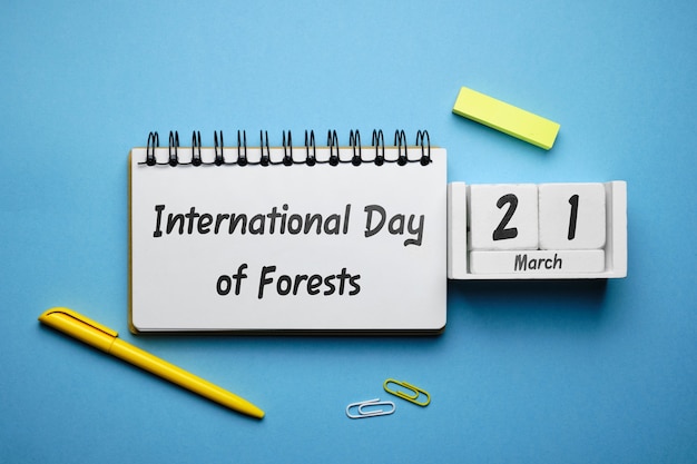 International Day of Forests of Spring month calendar march.