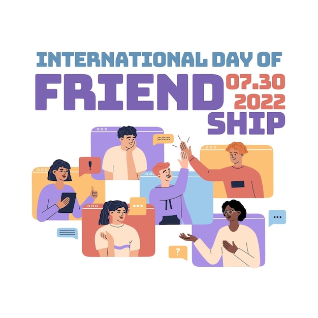 international day of friendship poster template