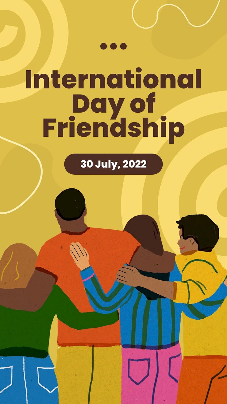 Photo international day of friendship poster template