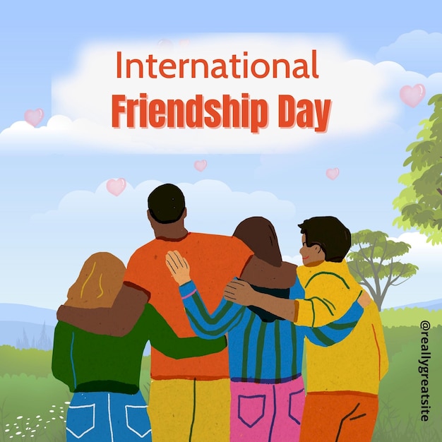international day of friendship poster template