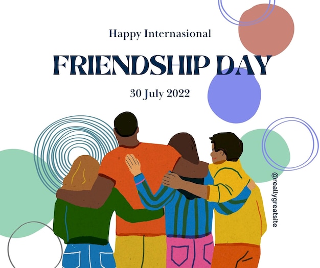 international day of friendship poster template