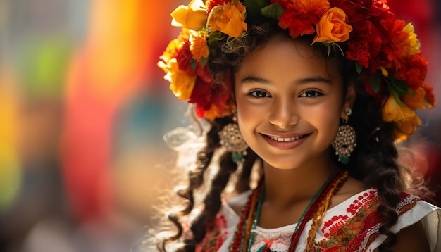 メキシコ国際デーの幸せとお祝いのポートレート写真撮影建国記念日のお祝い