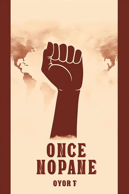 Международный день ненасилия протесты с поднятыми кулаками красочные международные плакаты
