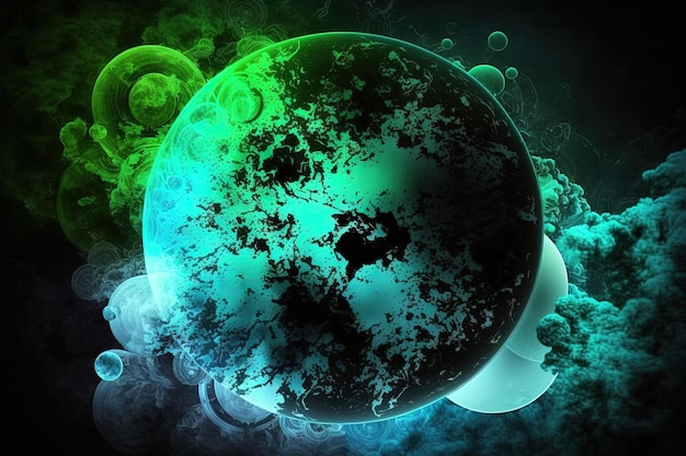 Международный день охраны озонового слоя карта мира иллюстрация генеративный ai