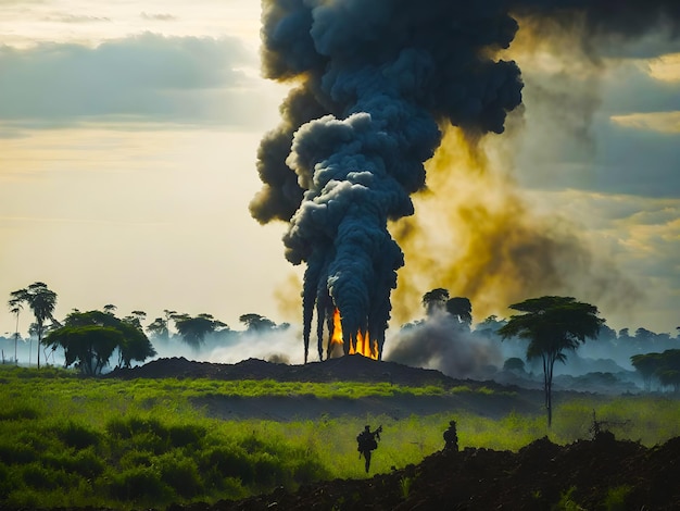 Photo international day for preventing the exploitation of the environment in war and armed conflict ai