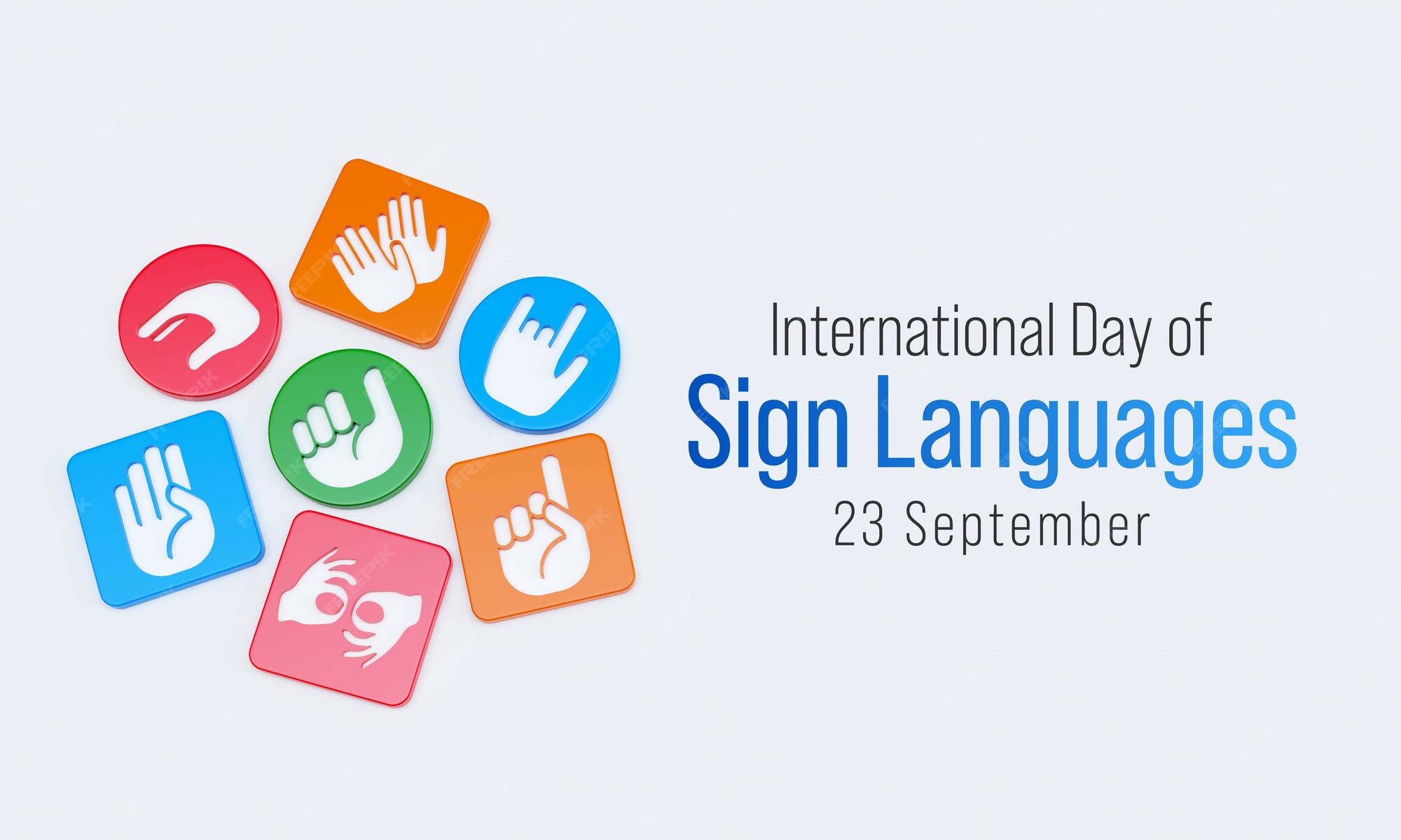 Premium Photo International day of sign languages is observed every