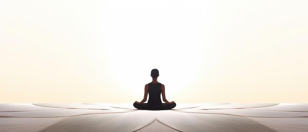 international day of yoga in lotus pose ideal design for poster banner 21 june ai generated