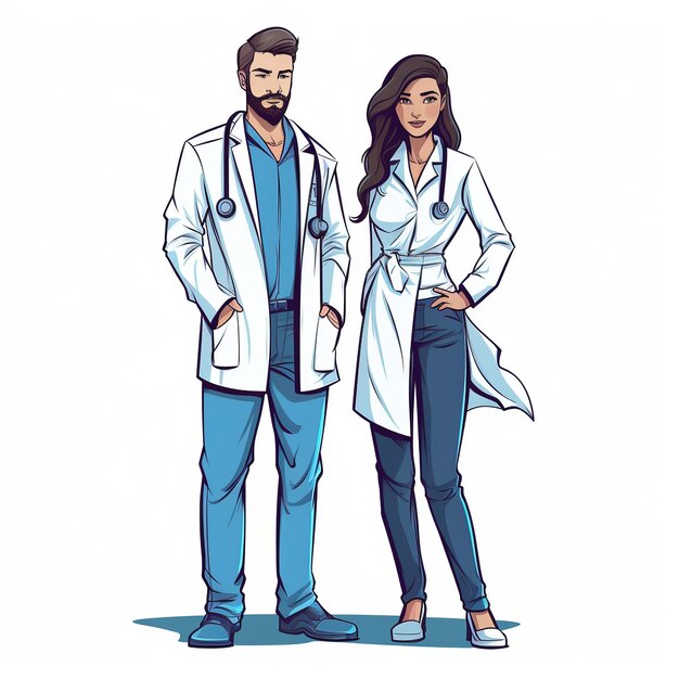 International doctors day Illustration of doctorsHappy Doctors Day Ai Generated