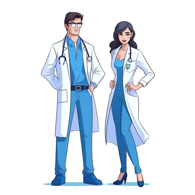 International doctors day Illustration of doctorsHappy Doctors Day Ai Generated