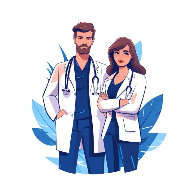 International doctors day Illustration of doctorsHappy Doctors Day Ai Generated