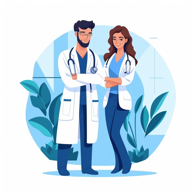 International doctors day Illustration of doctorsHappy Doctors Day Ai Generated