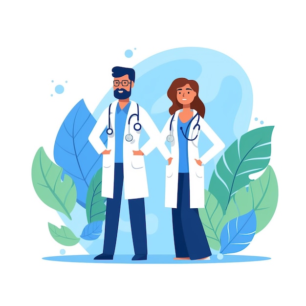 International doctors day Illustration of doctorsHappy Doctors Day Ai Generated