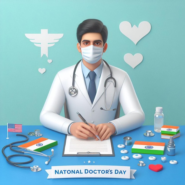 Premium Photo International doctors day theme logo Image 3d Photo