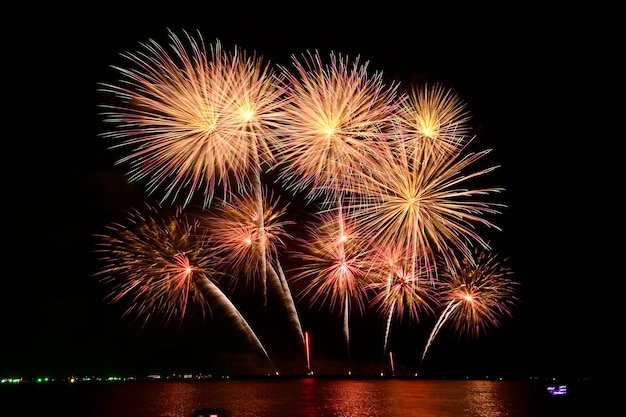 International fireworks festival at Pattaya Thailand