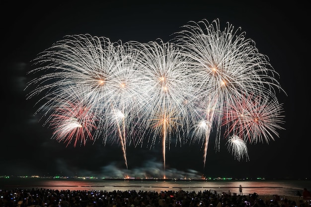 パタヤでの国際花火国際花火フェスティバル2021年11月パタヤタイ