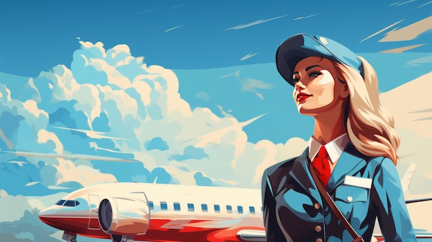 International Flight Attendant Day 31th May Generative AI