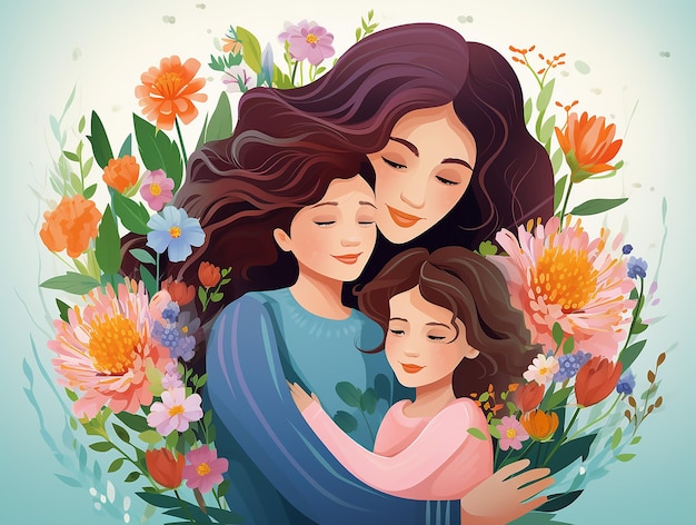 International happy mothers day vector illustration