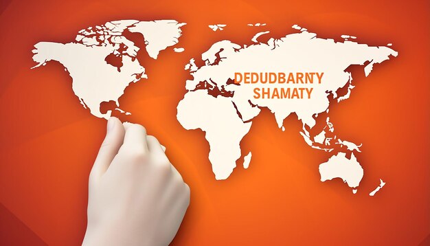 International Human Solidarity Day creative concept with hand and world map