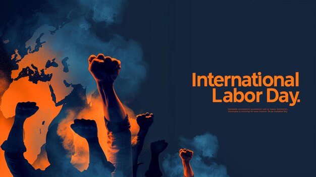 Photo international labor day poster