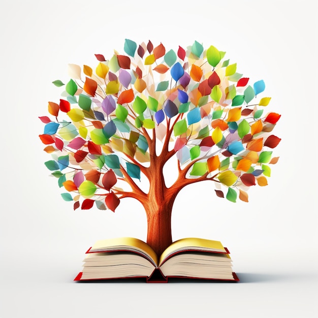International Literacy Day Concept with Tree with Books
