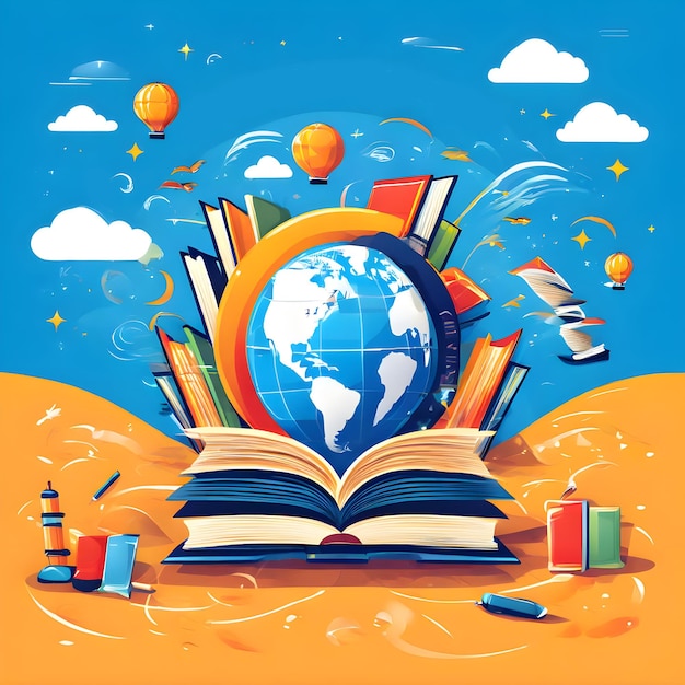 International literacy day with books