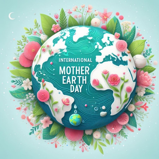 Photo international mother earth day 22 april poster pretty and creative digital