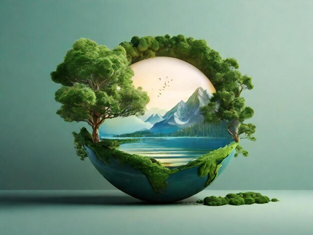 Photo international mother earth day background design best quality hyper realistic wallpaper image banner