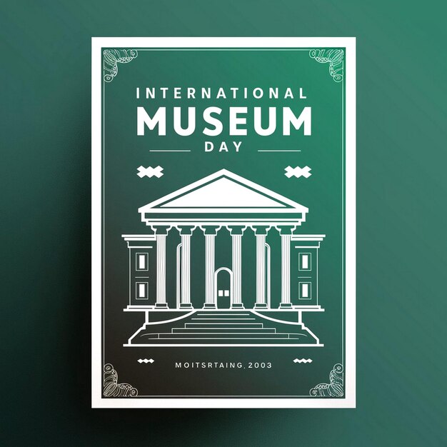 Photo international museum day poster design