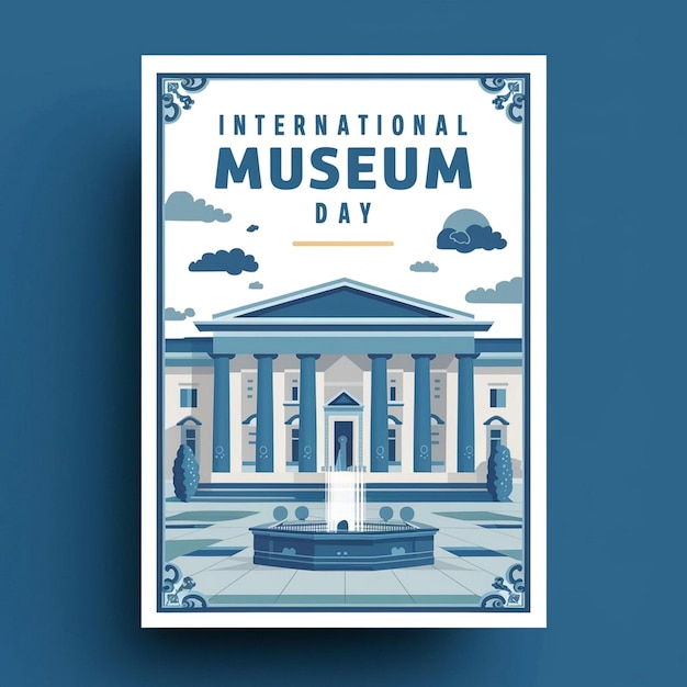 Photo international museum day poster design