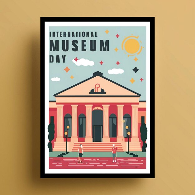 Photo international museum day poster design