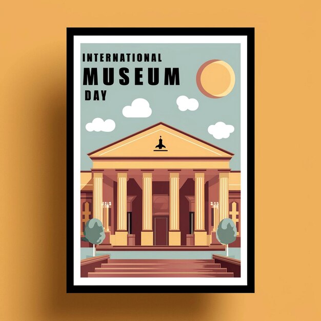 Photo international museum day poster design