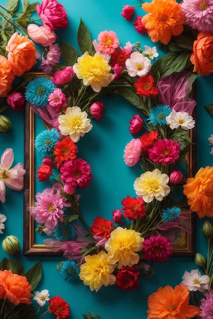 International Nowruz Day Template Social Media Banner Uitnodigingskaart met voorjaarsbloemen