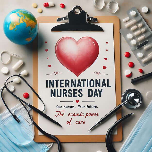 Foto international nurses day abstract vector illustratie ontwerp