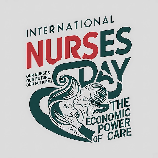 Foto disegno di illustrazione vettoriale astratta per la giornata internazionale delle infermiere