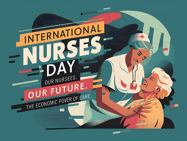 Photo international nurses day abstract vector illustration design