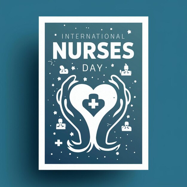 Photo international nurses day poster design