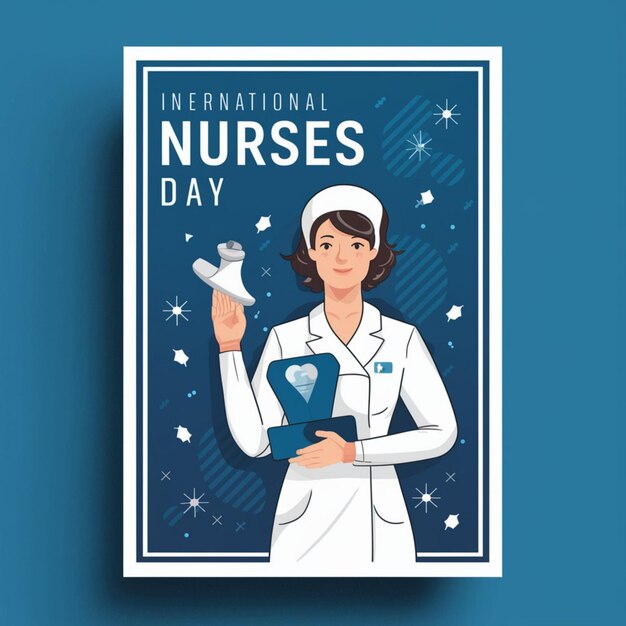 Photo international nurses day poster design