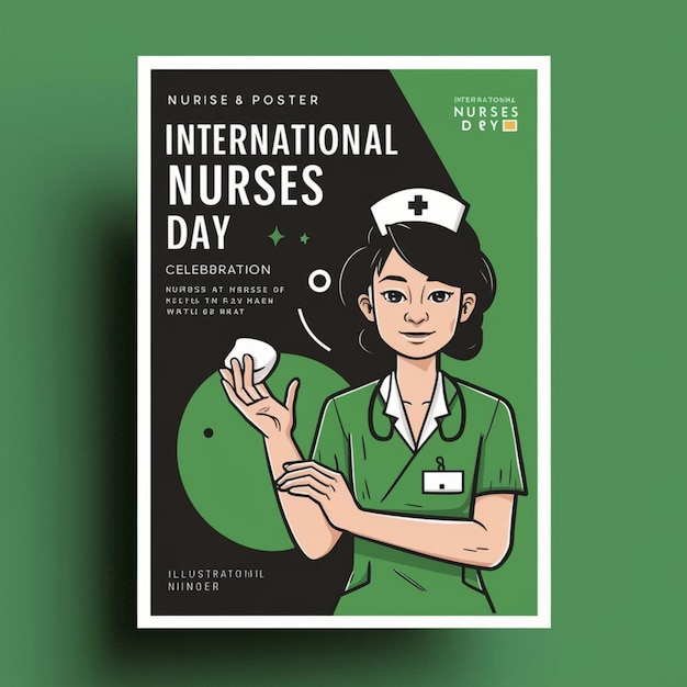 Foto disegno di poster per la giornata internazionale degli infermieri