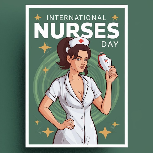 Photo international nurses day poster design