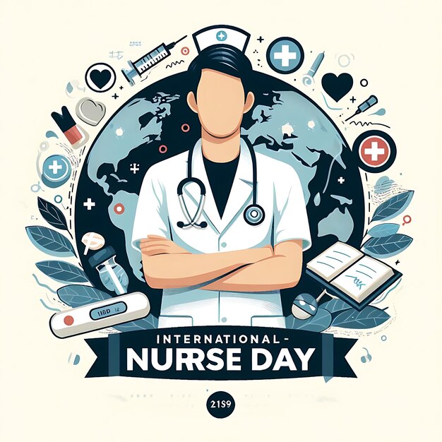 International Nurses Day vector Illustration