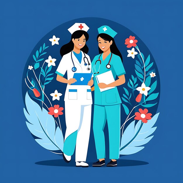 Photo international nurses day vector illustration