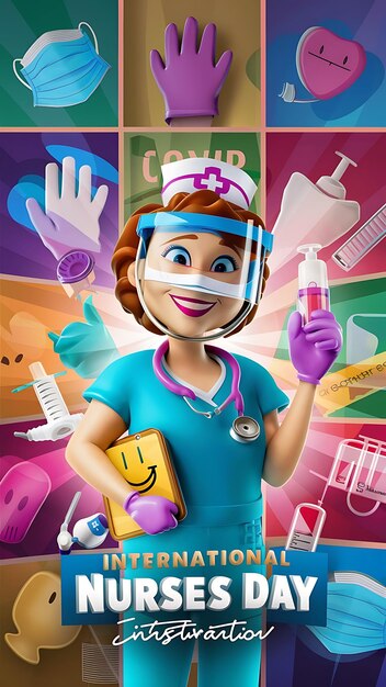 Photo international nurses day vector illustration