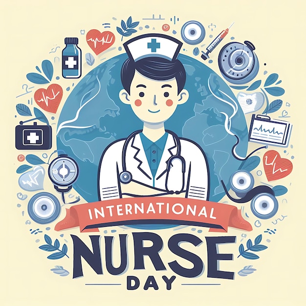 Photo international nurses day vector illustration